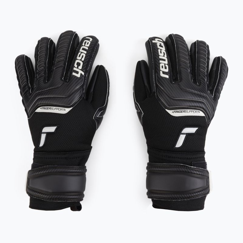 Rękawice bramkarskie dziecięce Reusch Attrakt Infinity Finger Support 2022 black