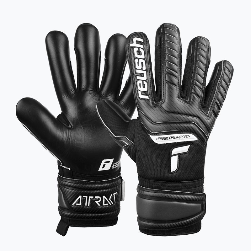 Rękawice bramkarskie dziecięce Reusch Attrakt Infinity Finger Support 2022 black 4