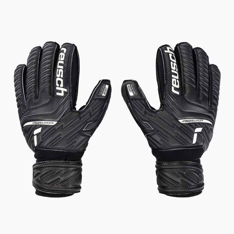 Rękawice bramkarskie dziecięce Reusch Attrakt Resist Finger Support black