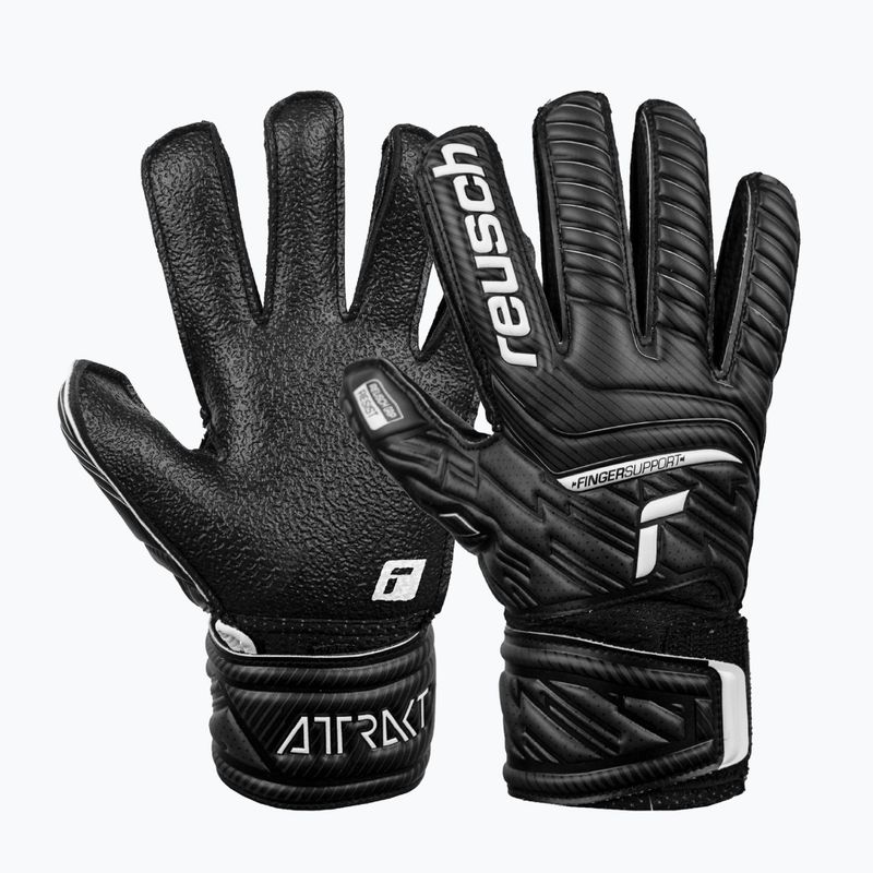 Rękawice bramkarskie dziecięce Reusch Attrakt Resist Finger Support black 5