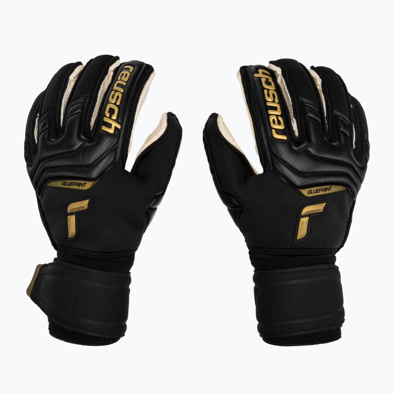 Rękawice bramkarskie Reusch Attrakt Gold X GluePrint Ortho-Tec black/gold