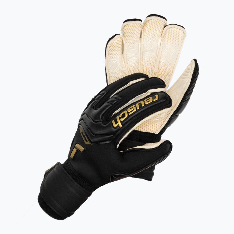 Rękawice bramkarskie Reusch Attrakt Gold X GluePrint Ortho-Tec black/gold 2