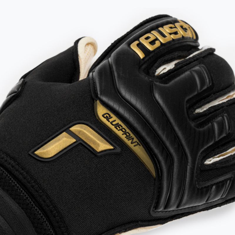 Rękawice bramkarskie Reusch Attrakt Gold X GluePrint Ortho-Tec black/gold 4