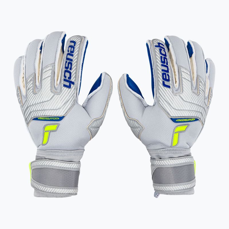 Rękawice bramkarskie Reusch Attrakt Gold X Evolution Cut Finger Support vapor gray/safety yellow