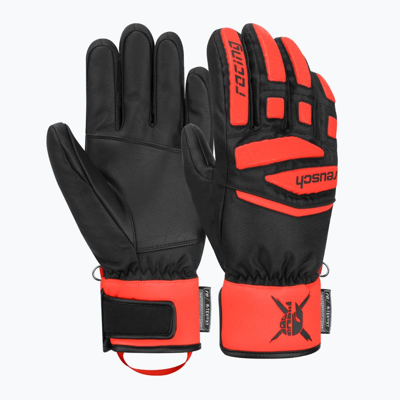Rękawice narciarskie dziecięce Reusch Worldcup Warrior Prime R-TEX XT black/fluo red 5