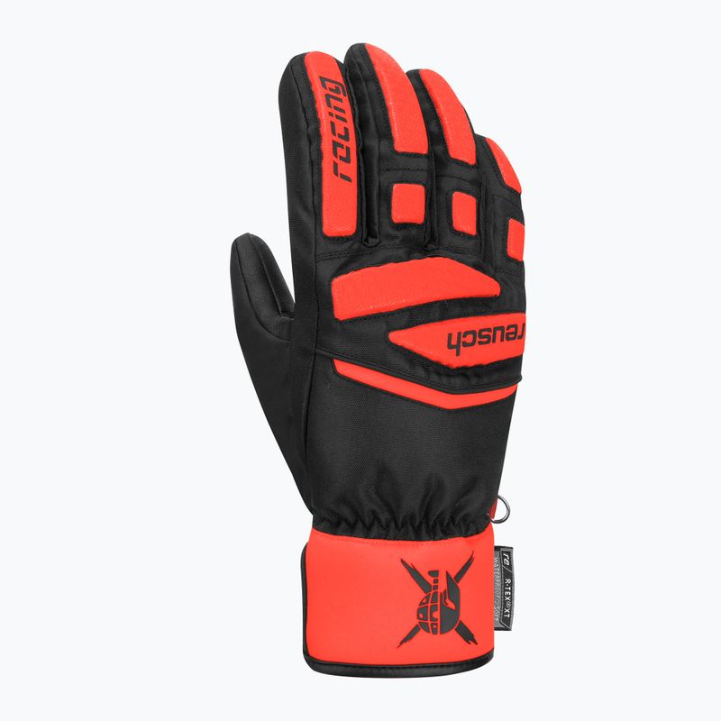 Rękawice narciarskie dziecięce Reusch Worldcup Warrior Prime R-TEX XT black/fluo red 6