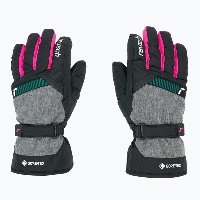 Rękawice narciarskie dziecięce Reusch Flash Gore-Tex black/black melange/pink glo 3