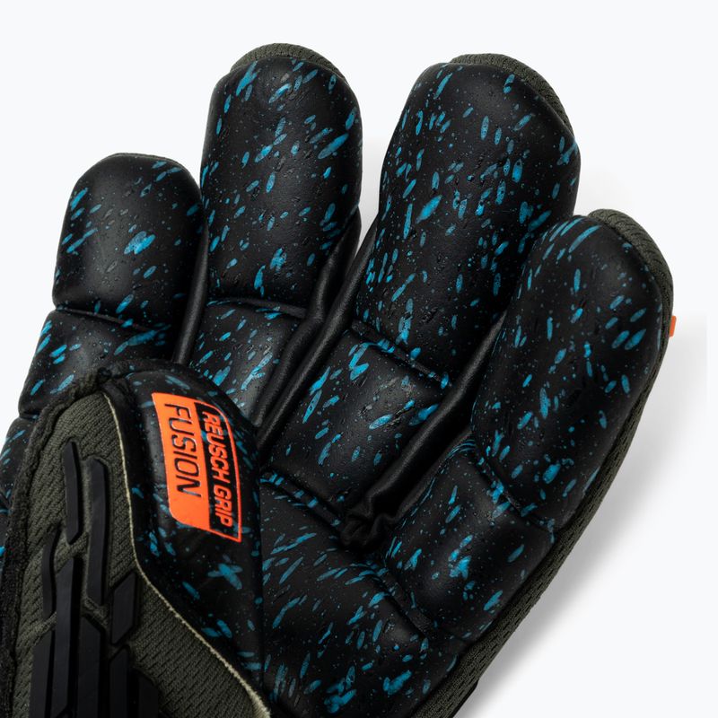 Rękawice bramkarskie Reusch Attrakt Freegel Fusion Ortho-Tec Goaliator desert green/shock orange 4