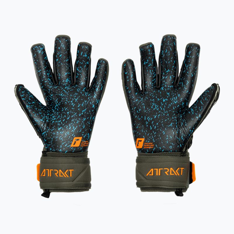 Rękawice bramkarskie Reusch Attrakt Freegel Fusion Goaliator desert green/shock orange/black 2