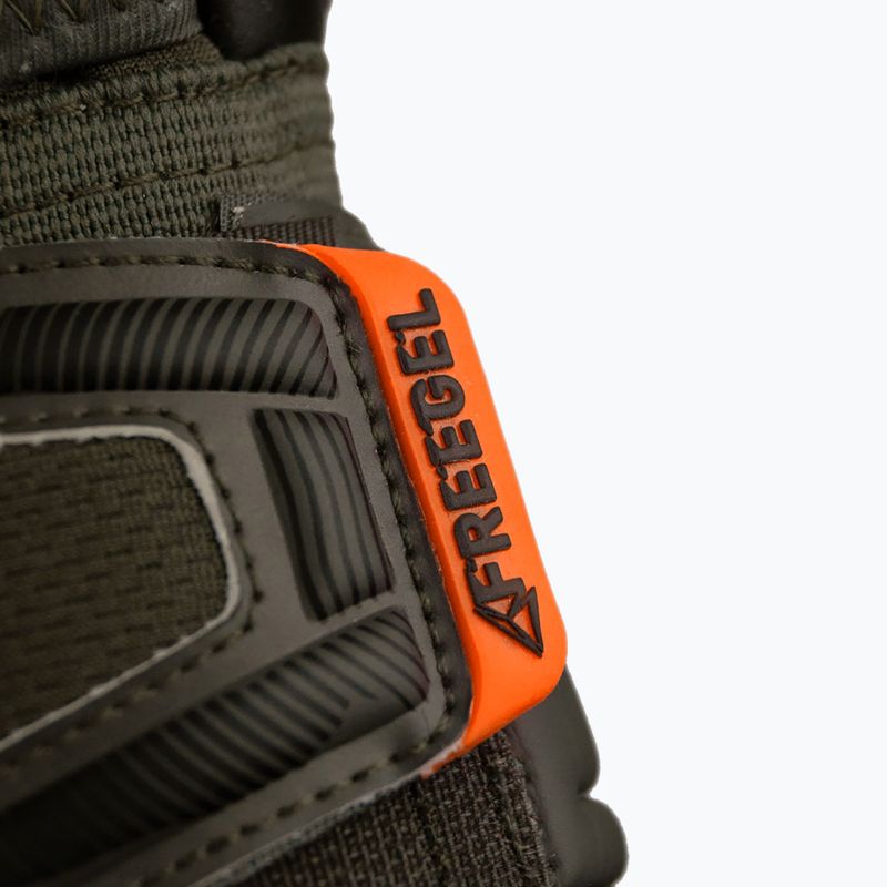 Rękawice bramkarskie Reusch Attrakt Freegel Gold Finger Support desert green/shock orange/black 10