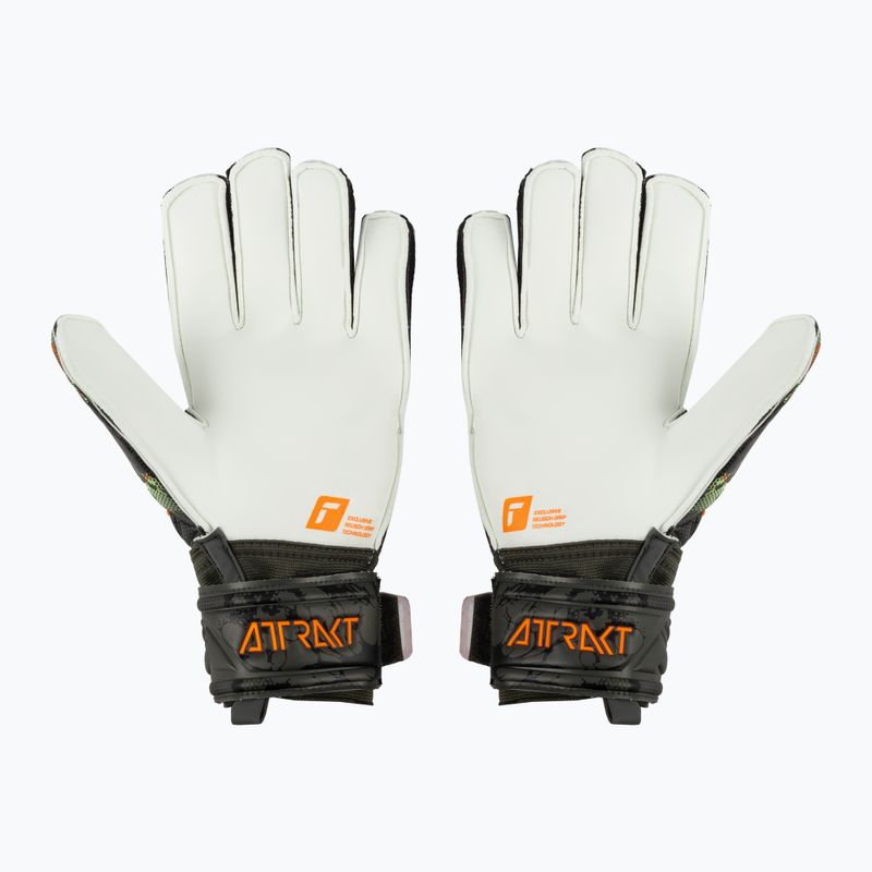 Rękawice bramkarskie Reusch Attrakt Grip Finger Support desert green/shocking orange 2