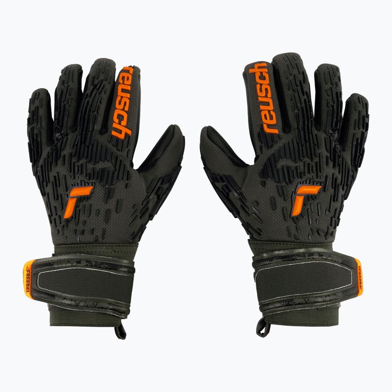 Rękawice bramkarskie Reusch Attrakt Freegel Silver desert green/shocking orange/black