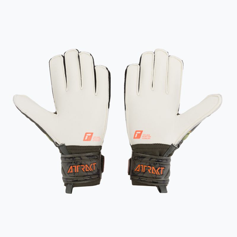 Rękawice bramkarskie Reusch Attrakt Grip desert green/shock orange/black 2