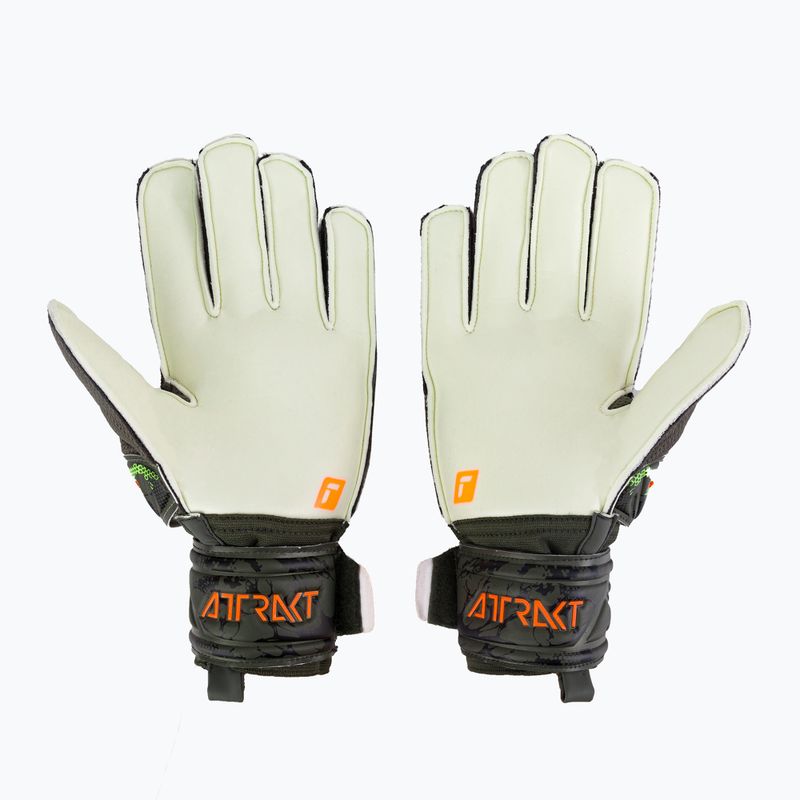 Rękawice bramkarskie Reusch Attrakt Solid desert green/shocking orange 2