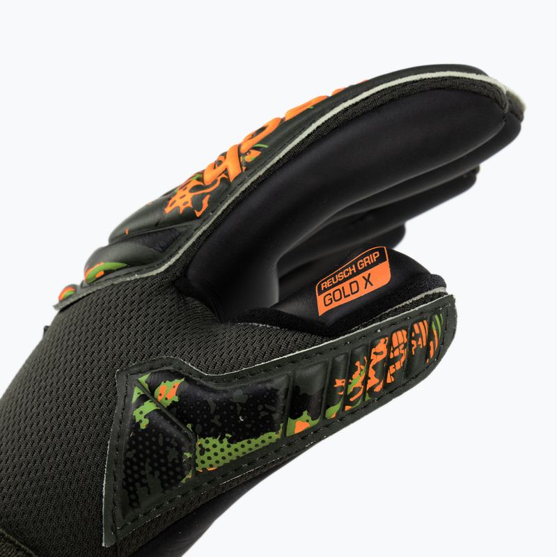 Rękawice bramkarskie dziecięce Reusch Attrakt Gold X desert green/shock orange/black 3