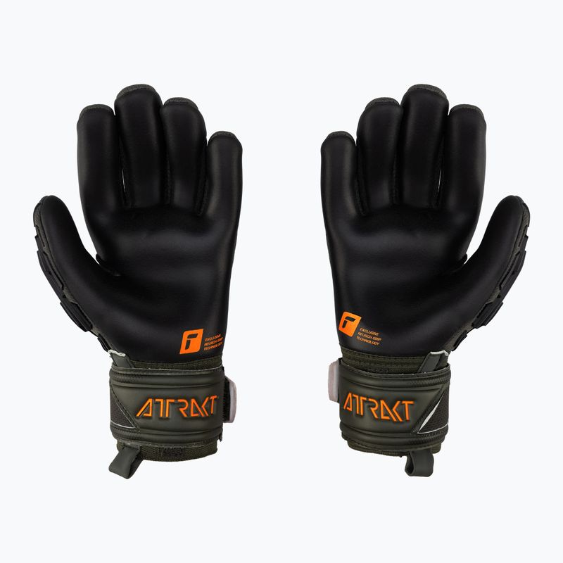 Rękawice bramkarskie dziecięce Reusch Attrakt Freegel Silver desert green/shock orange/black 2