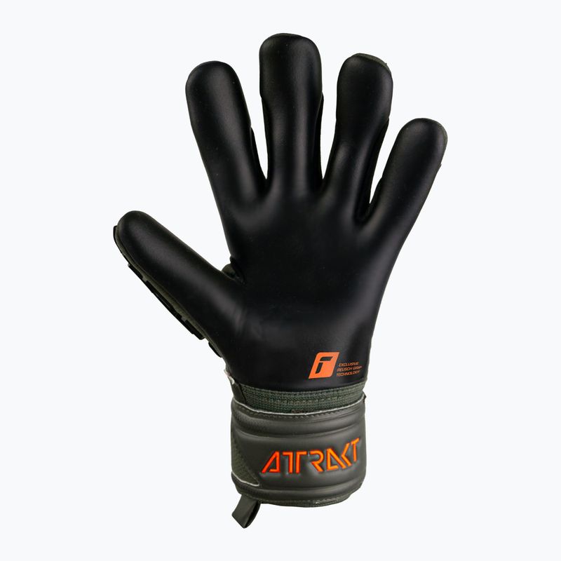 Rękawice bramkarskie dziecięce Reusch Attrakt Freegel Silver desert green/shock orange/black 6