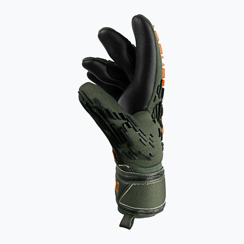 Rękawice bramkarskie dziecięce Reusch Attrakt Freegel Silver desert green/shock orange/black 7