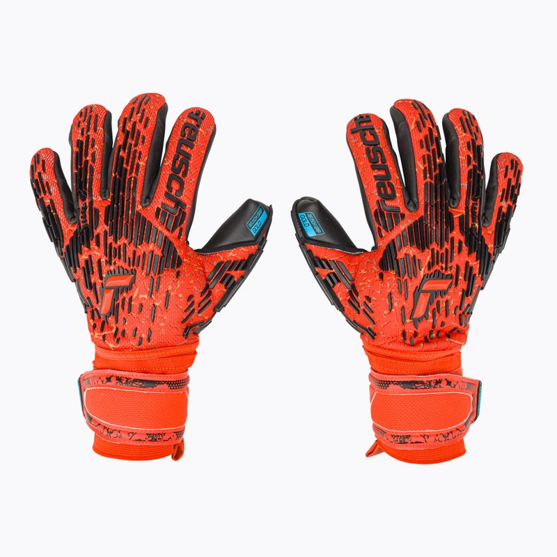 Rękawice bramkarskie Reusch Attrakt Freegel Gold Finger Support bright red/future blue/black