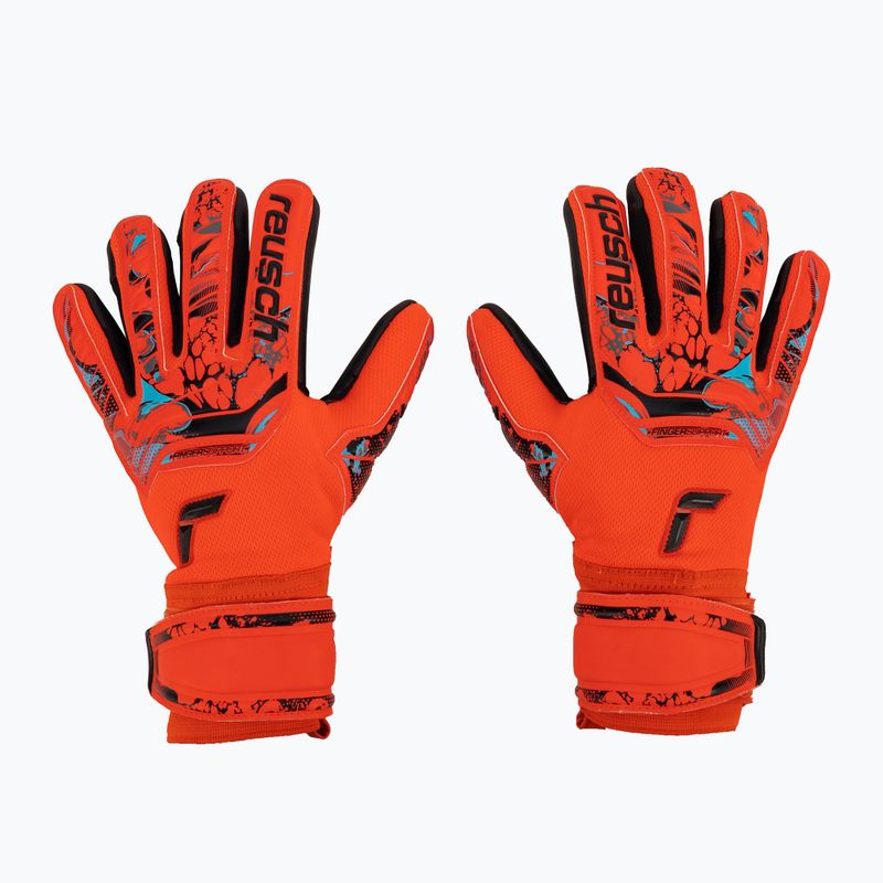 Rękawice bramkarskie Reusch Attrakt Grip Evolution Finger Support bright red/future blue/black