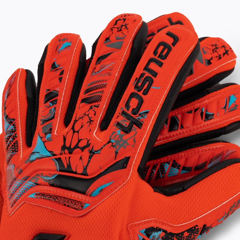 Rękawice bramkarskie Reusch Attrakt Grip Evolution Finger Support bright red/future blue/black 4