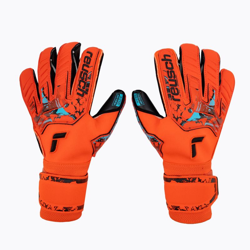 Rękawice bramkarskie Reusch Attrakt Gold X Evolution Cut bright red/future blue/black