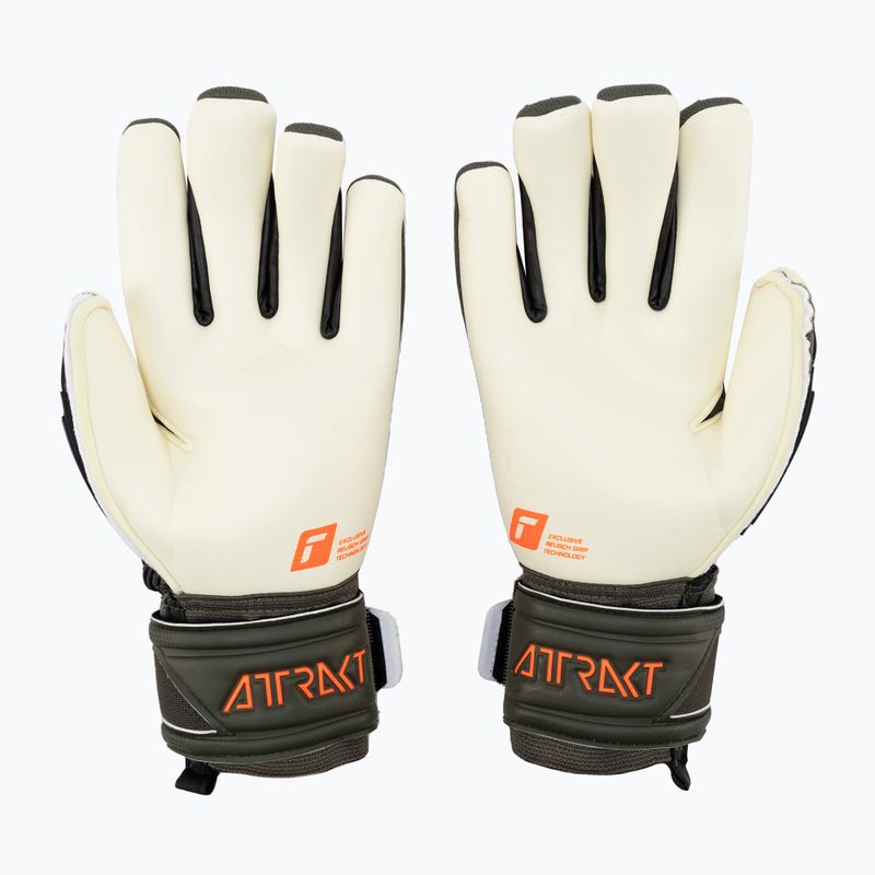 Rękawice bramkarskie Reusch Attrakt Freegel Gold X desert green/shocking orange 2