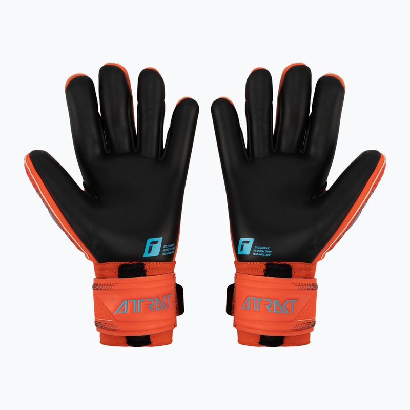 Rękawice bramkarskie Reusch Attrakt Gold X bright red/future blue/black 2