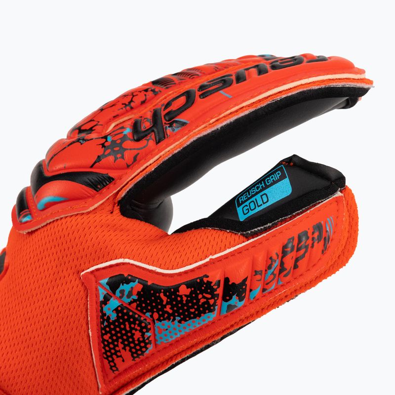 Rękawice bramkarskie Reusch Attrakt Gold Roll Finger bright red/future blue/black 3