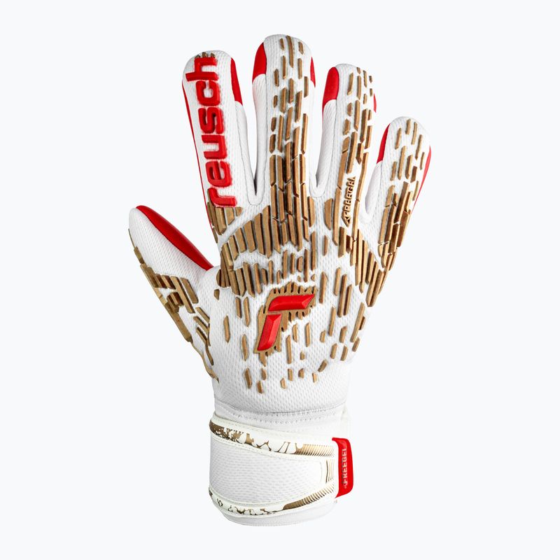 Rękawice bramkarskie Reusch Attrakt Freegel Silver white/gold/fiery red 5