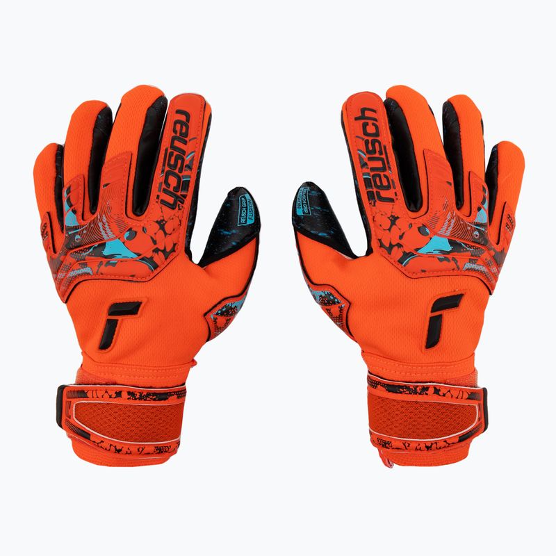 Rękawice bramkarskie dziecięce Reusch Attrakt Fusion Finger Support Guardian bright red/future blue