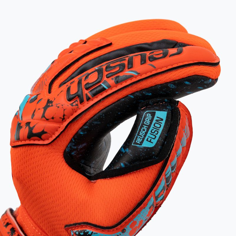 Rękawice bramkarskie dziecięce Reusch Attrakt Fusion Finger Support Guardian bright red/future blue 3
