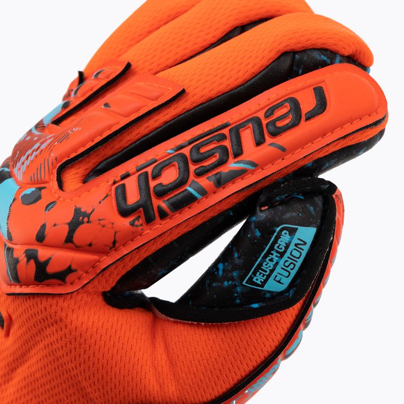 Rękawice bramkarskie dziecięce Reusch Attrakt Fusion Guardian bright red/future blue/black 3