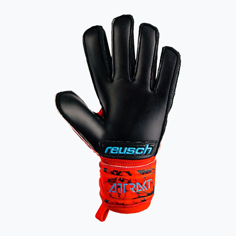 Rękawice bramkarskie dziecięce Reusch Attrakt Silver bright red/future blue/black 5