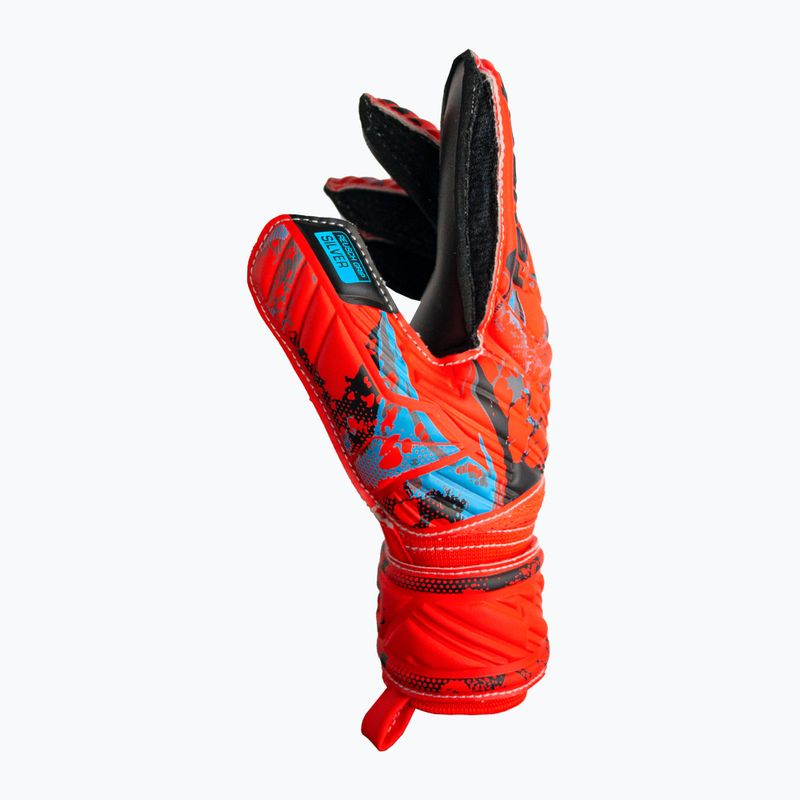 Rękawice bramkarskie dziecięce Reusch Attrakt Silver bright red/future blue/black 6