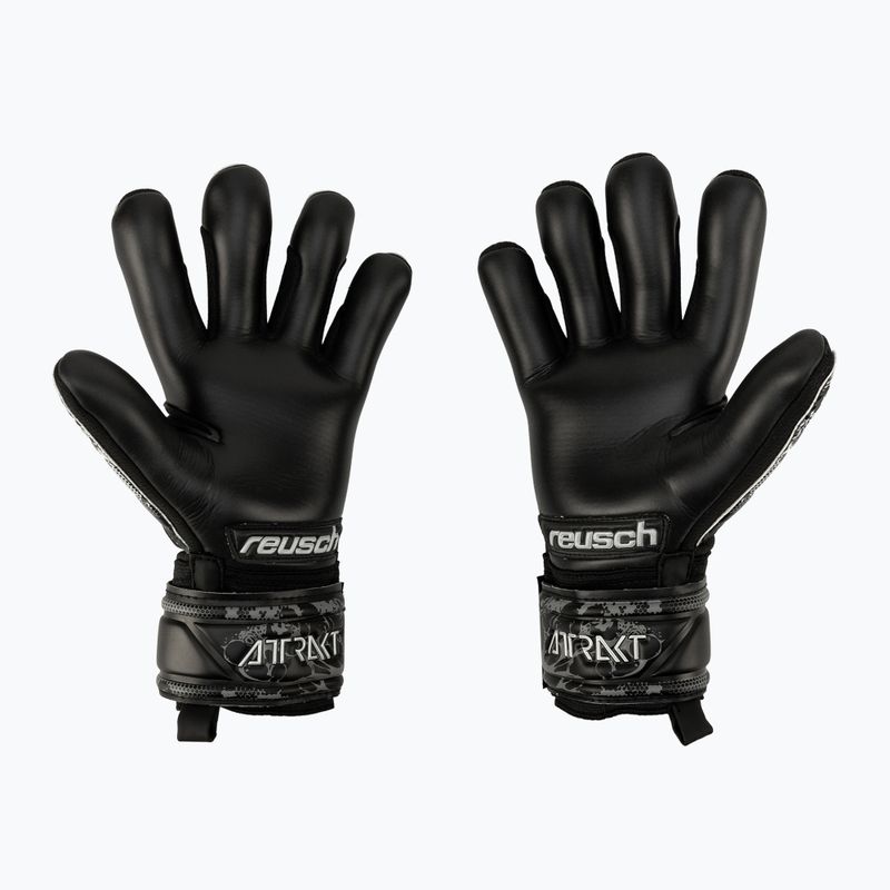 Rękawice bramkarskie dziecięce Reusch Attrakt Infinity Finger Support black 2