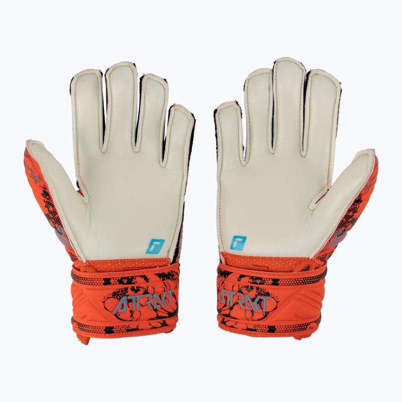 Rękawice bramkarskie dziecięce Reusch Attrakt Solid Finger Support bright red/future blue 2