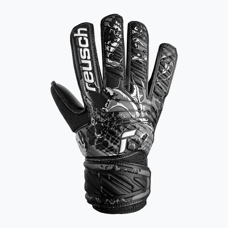 Rękawice bramkarskie dziecięce Reusch Attrakt Solid black 4