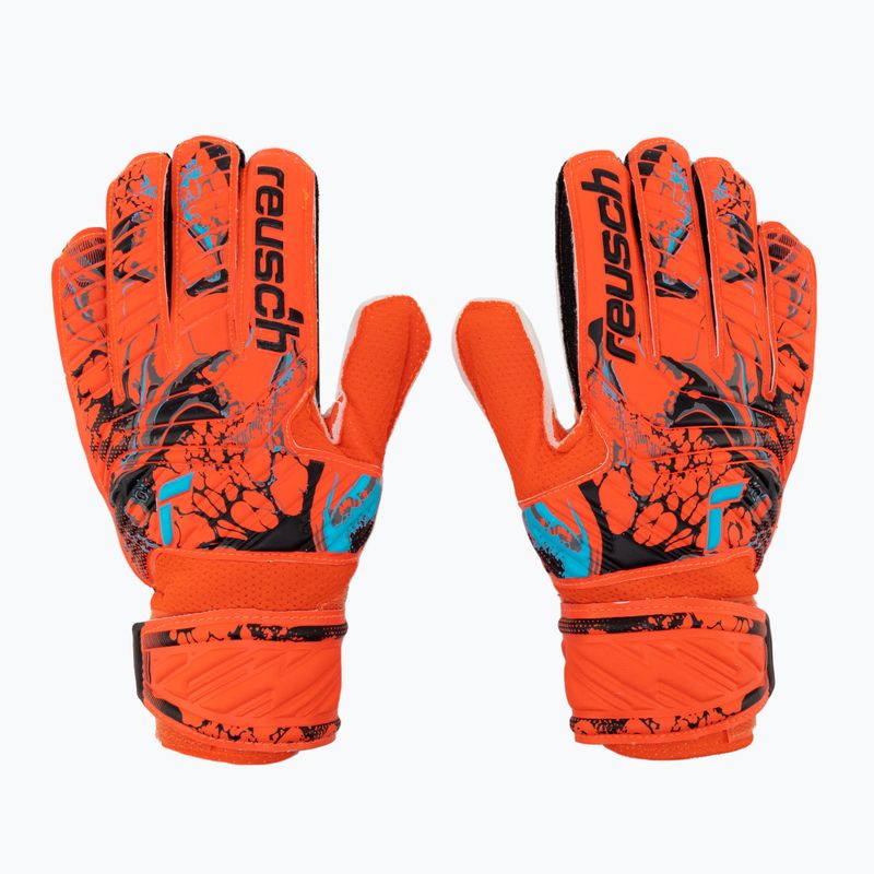 Rękawice bramkarskie dziecięce Reusch Attrakt Solid bright red/future blue