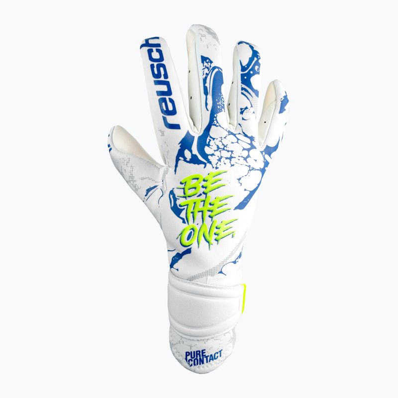 Rękawice bramkarskie Reusch Pure Contact Gold X white/deep blue 4