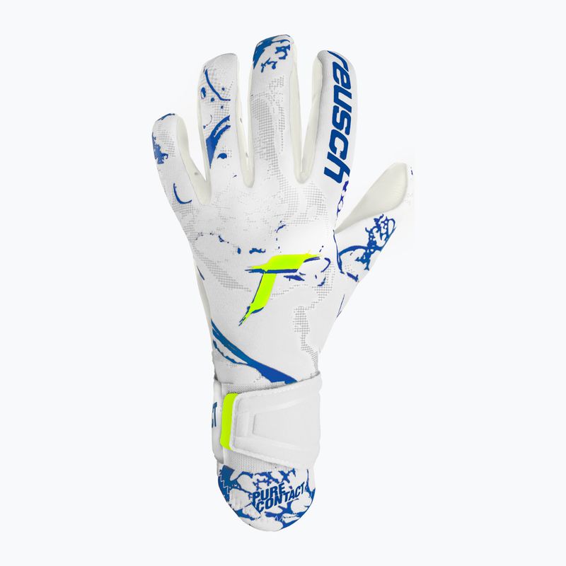 Rękawice bramkarskie Reusch Pure Contact Gold X white/deep blue 5