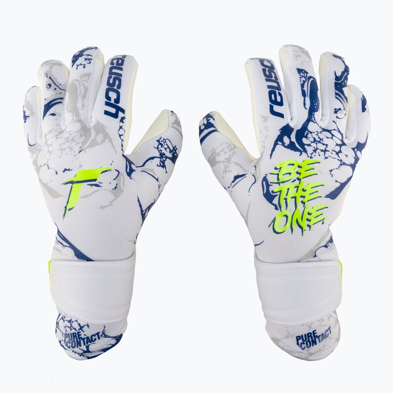 Rękawice bramkarskie Reusch Pure Contact Silver white/deep blue