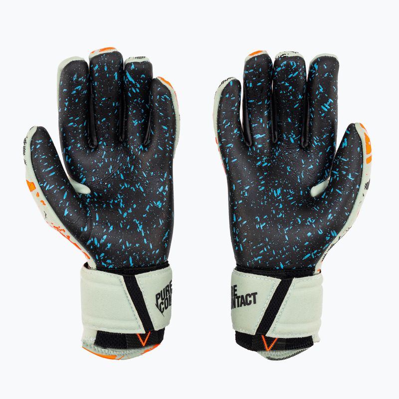 Rękawice bramkarskie dziecięce Reusch Pure Contact Fusion shark green/shocking orange 2
