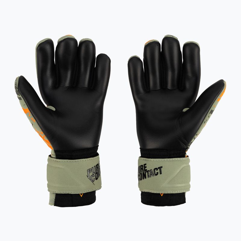 Rękawice bramkarskie dziecięce Reusch Pure Contact Gold shark green/shocking orange 2