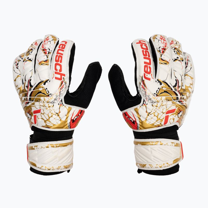 Rękawice bramkarskie Reusch Attrakt Solid white/gold/black