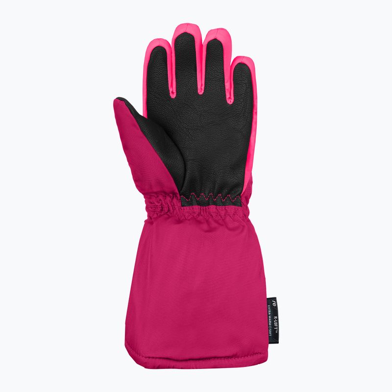 Rękawice narciarskie dziecięce Reusch Tom fuchs purp/knockout pink 3