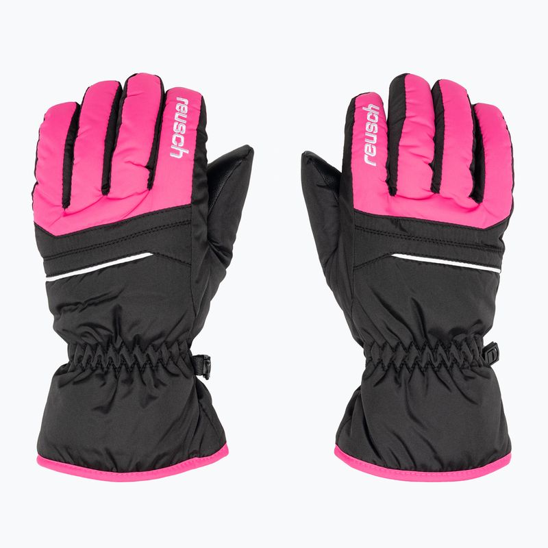 Rękawice narciarskie dziecięce Reusch Alan black/pink glo 3