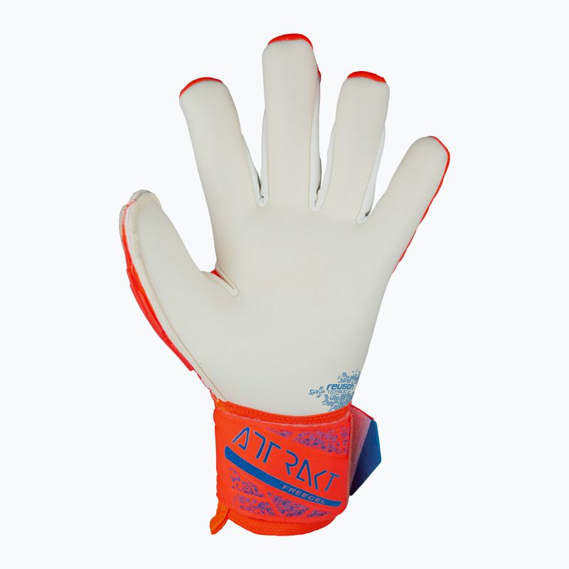 Rękawice bramkarskie Reusch Attrakt Gold X Freegel hyper orange/electric blue 3