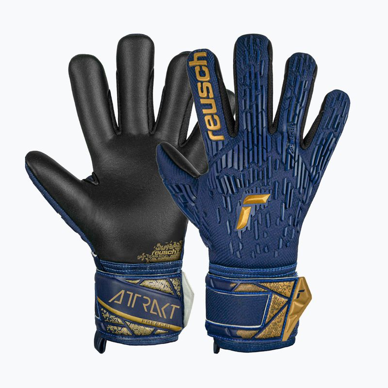 Rękawice bramkarskie Reusch Attrakt Freegel Silver premium blue/gold/black