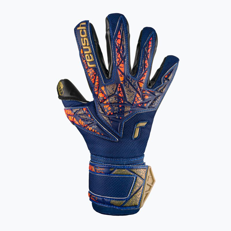 Rękawice bramkarskie dziecięce Reusch Attrakt Gold X Junior premium blue/gold/black 2